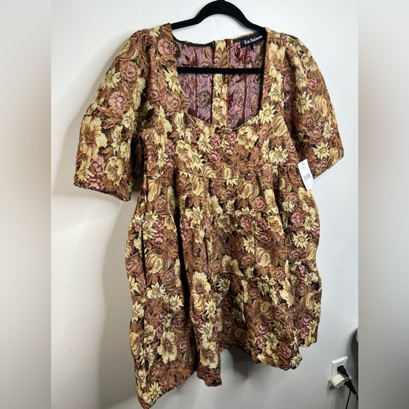 COPY - NWT En Saison Luisa Jacquard A-Line Mini Dress tapestry size medium MSRP… - Picture 3 of 12